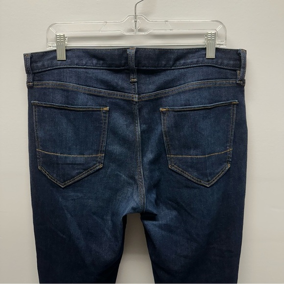 Banana Republic Travel Jeans | Men's Dark Navy Blue Straight Fit 35x30 - Picture 7 of 9